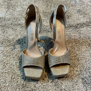 Gold rhinestone heels!